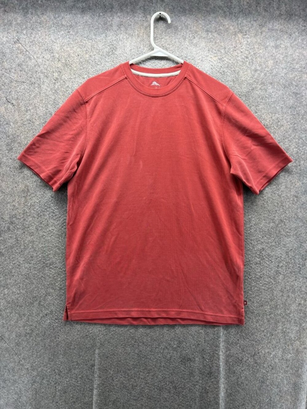 Tommy Bahama Shirt Mens Small Red Crewneck Tee Tagless Jersey Basic Casual